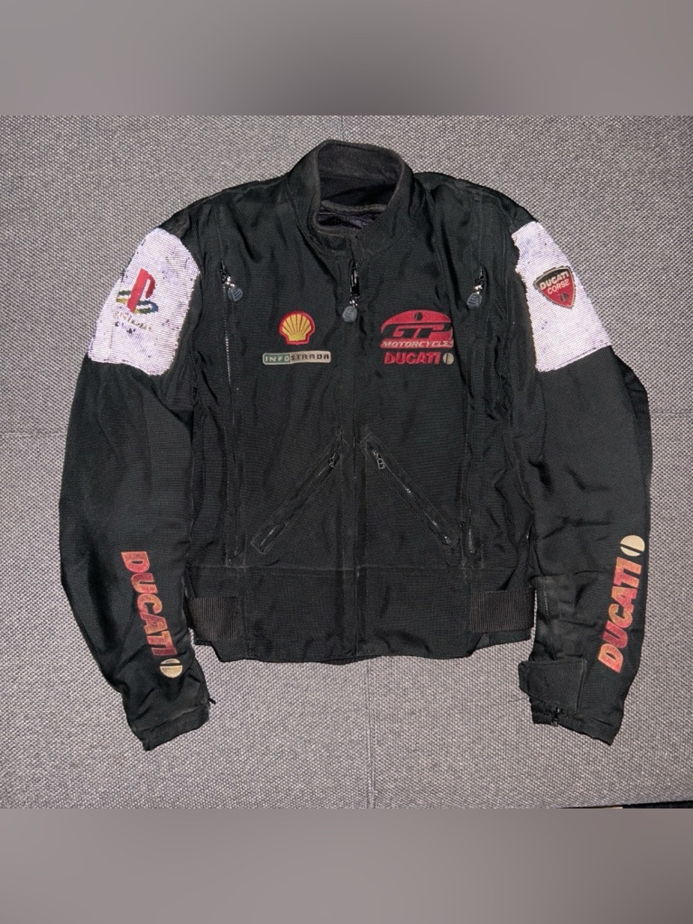 Rare 90s Ducati Dainese PlayStation Racing Motorcycle Jacket